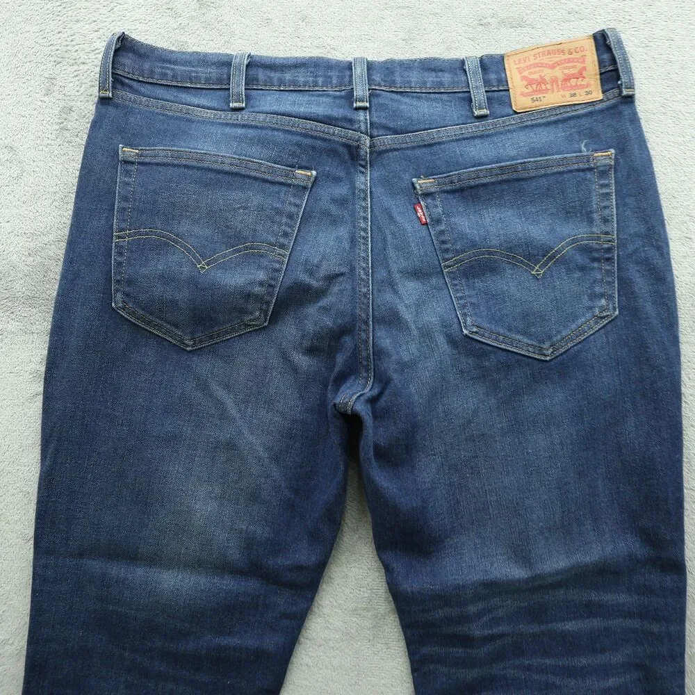 Levi's Jeans Mens Size 38x30 Blue 541 Athletic Tapered Stretch Medium Stone Wash